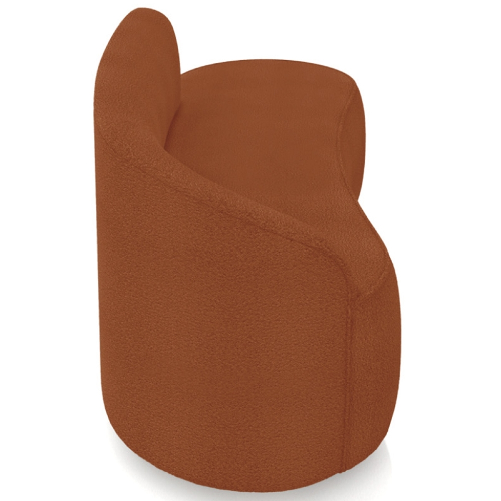 Sofá 2 Lugares Para Sala 140cm Orgânico Wendi Boucle Terracota I01  - Mpozenato