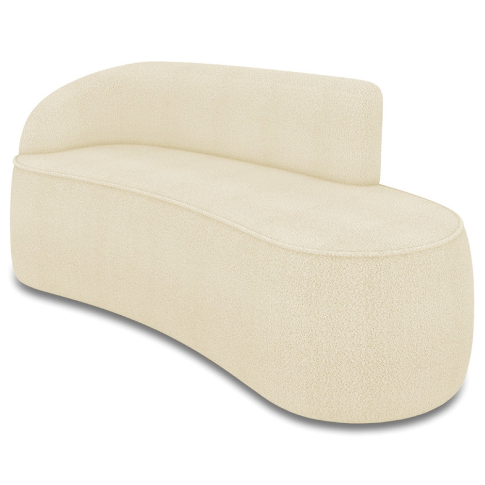 Sofá 3 Lugares Para Sala 180cm Orgânico Wendi Boucle Bege I01  - Mpozenato