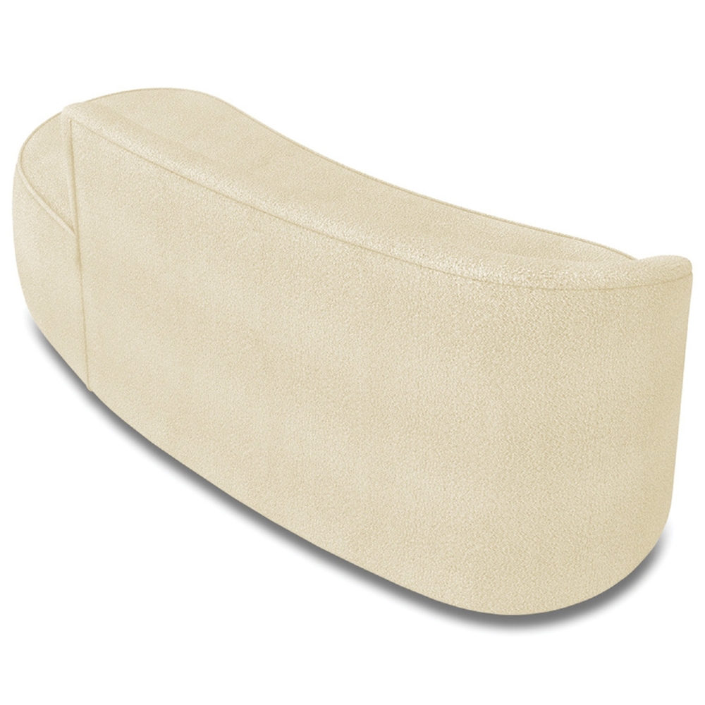 Sofá 3 Lugares Para Sala 180cm Orgânico Wendi Boucle Bege I01  - Mpozenato