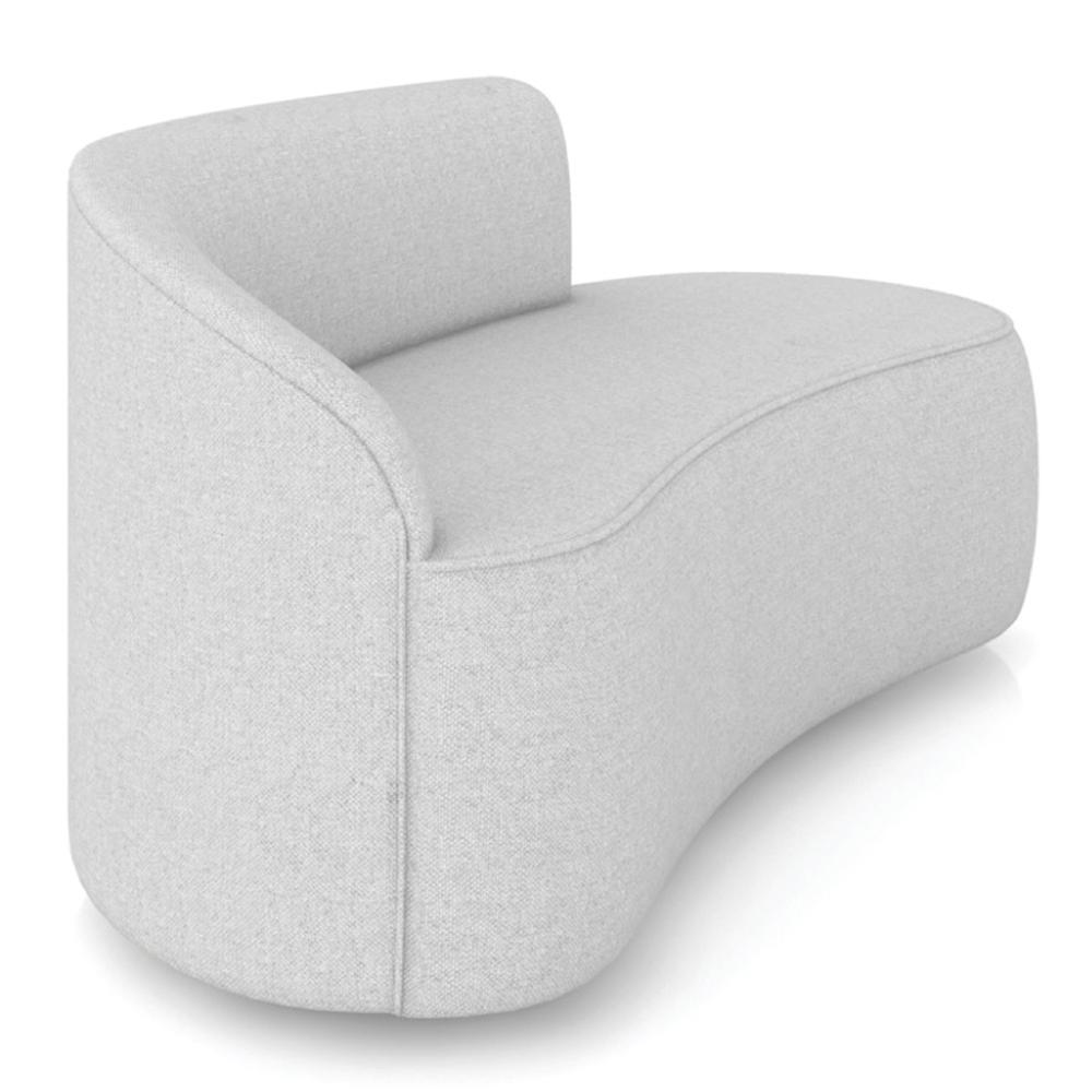 Sofá 2 Lugares Para Sala 140cm Orgânico Wendi Linho Cinza I01  - Mpozenato