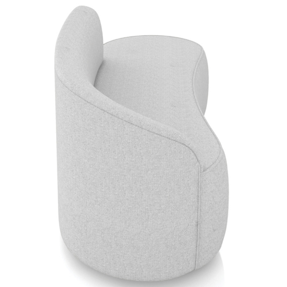 Sofá 2 Lugares Para Sala 140cm Orgânico Wendi Linho Cinza I01  - Mpozenato