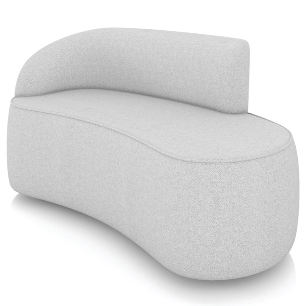 Sofá 2 Lugares Para Sala 140cm Orgânico Wendi Linho Cinza I01  - Mpozenato