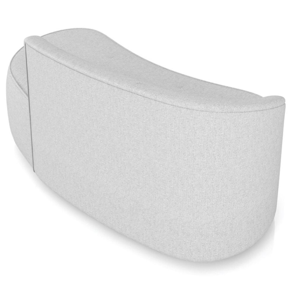 Sofá 2 Lugares Para Sala 140cm Orgânico Wendi Linho Cinza I01  - Mpozenato