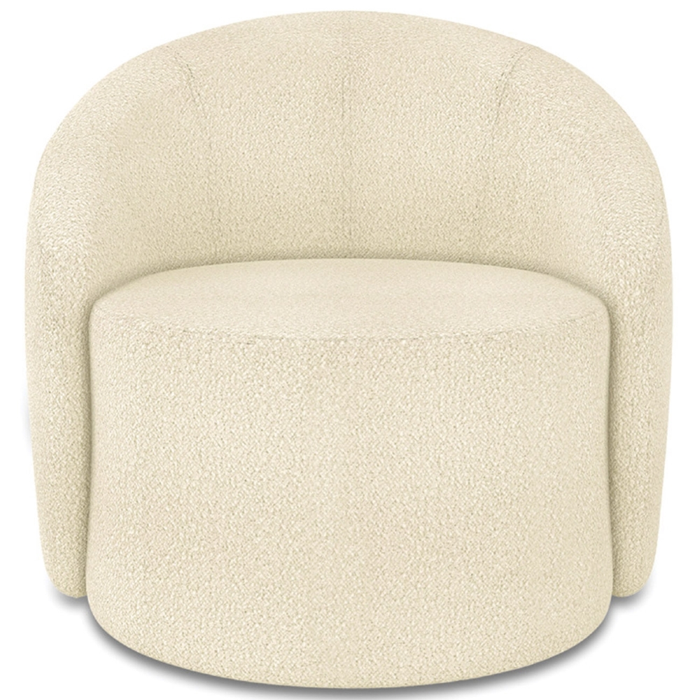 Sofá 3 Lugares 180cm Wendi e Poltrona Steve Boucle Bege I01  - Mpozenato