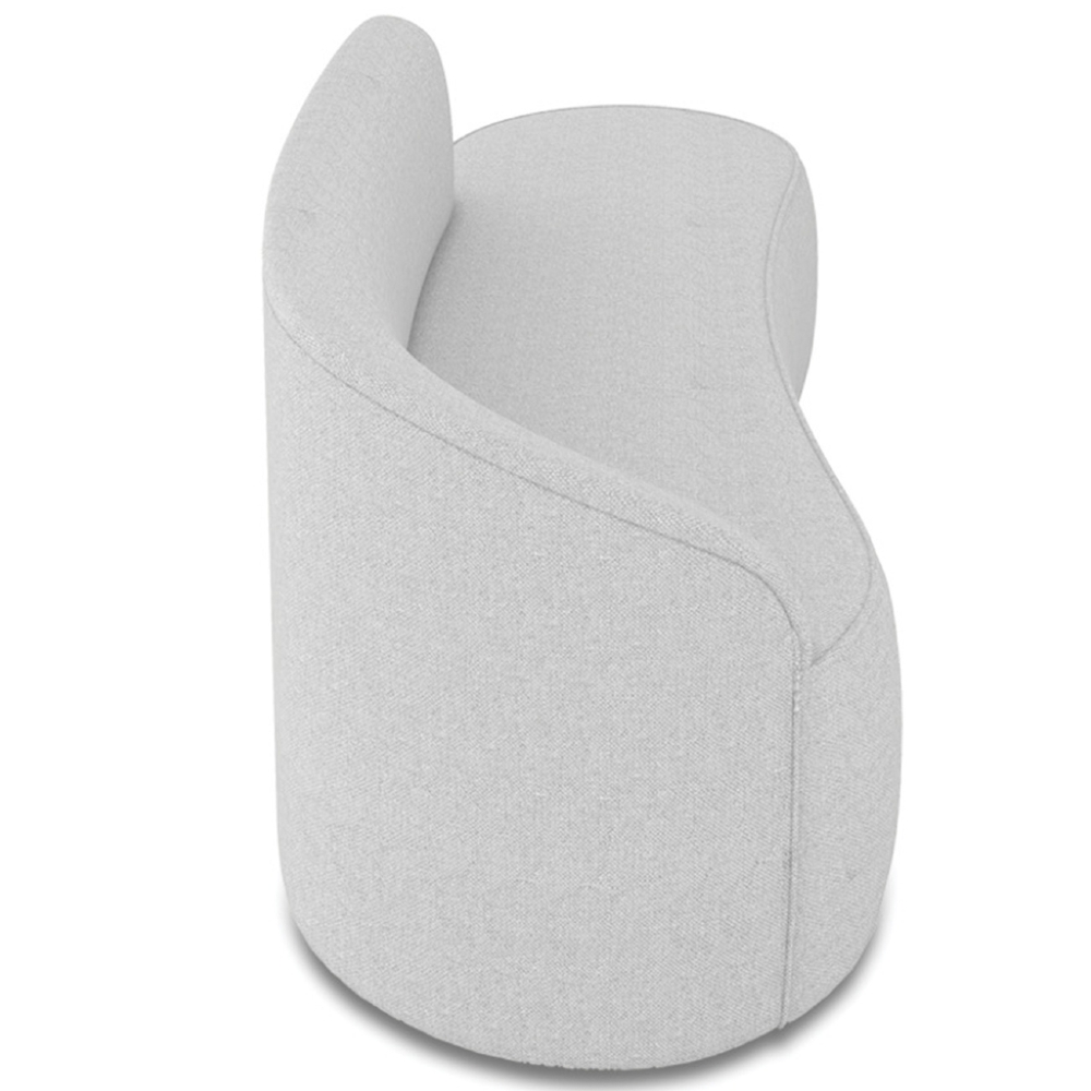 Sofá 3 Lugares Para Sala 180cm Orgânico Wendi Linho Cinza I01  - Mpozenato