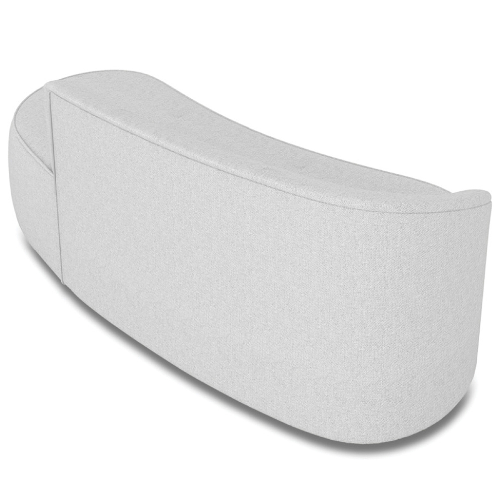 Sofá 3 Lugares Para Sala 180cm Orgânico Wendi Linho Cinza I01  - Mpozenato