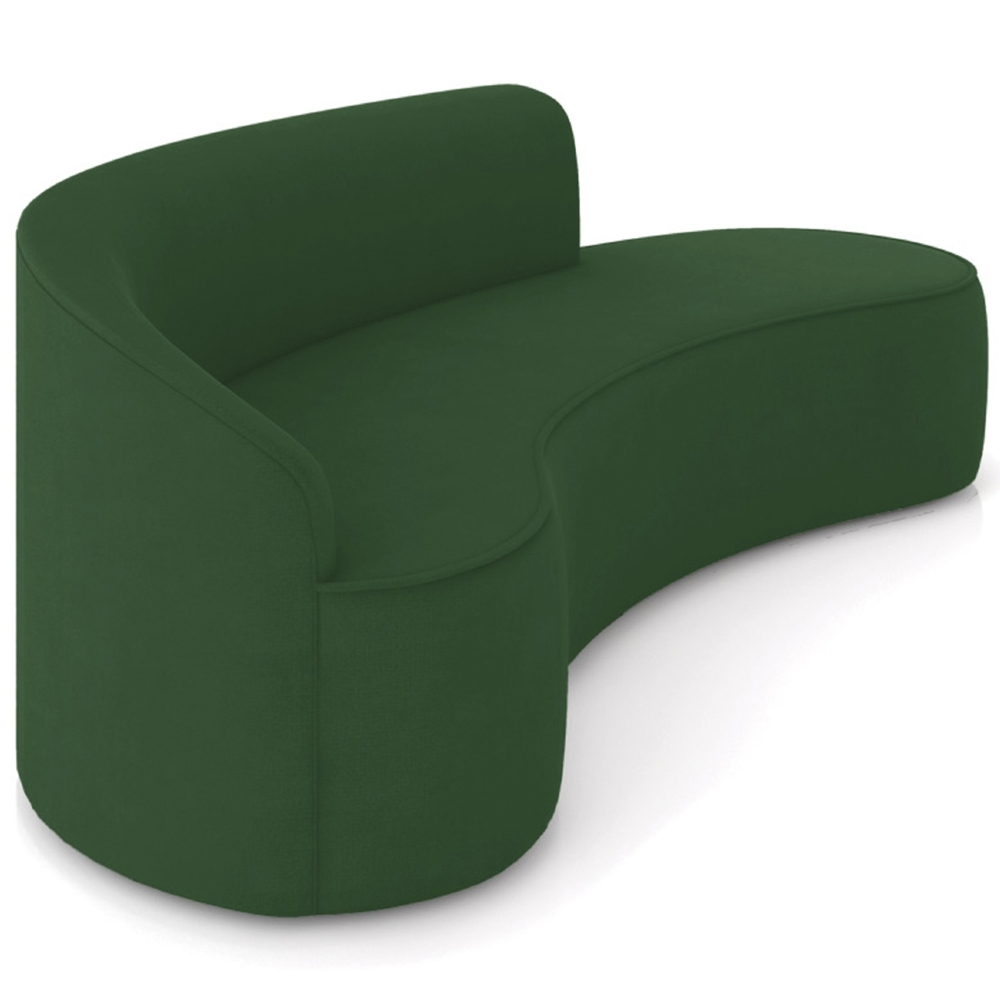 Sofá 4 Lugares Para Sala 220cm Orgânico Wendi Suede Verde I01  - Mpozenato