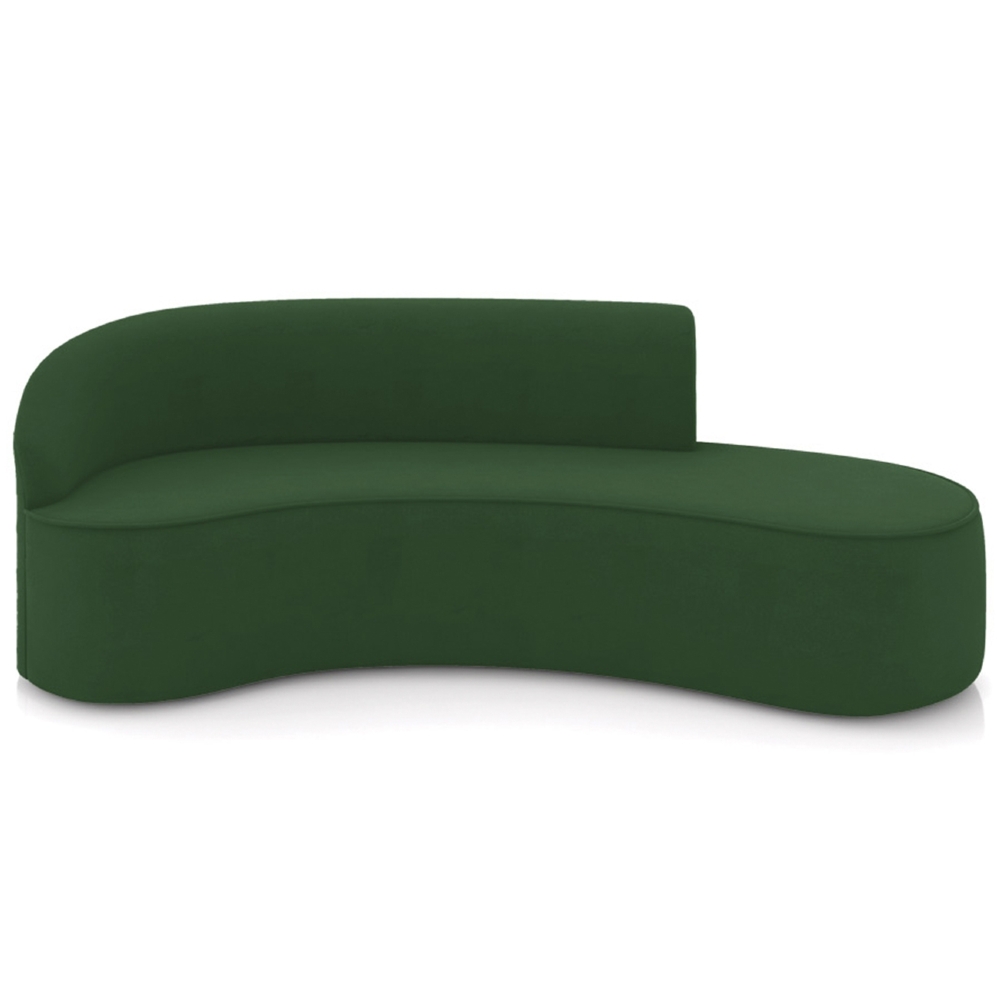 Sofá 4 Lugares Para Sala 220cm Orgânico Wendi Suede Verde I01  - Mpozenato