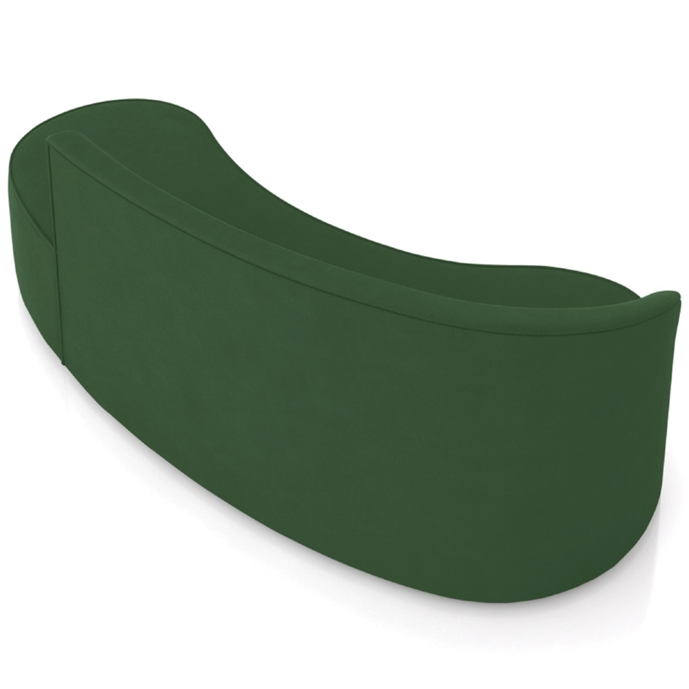 Sofá 4 Lugares Para Sala 220cm Orgânico Wendi Suede Verde I01  - Mpozenato