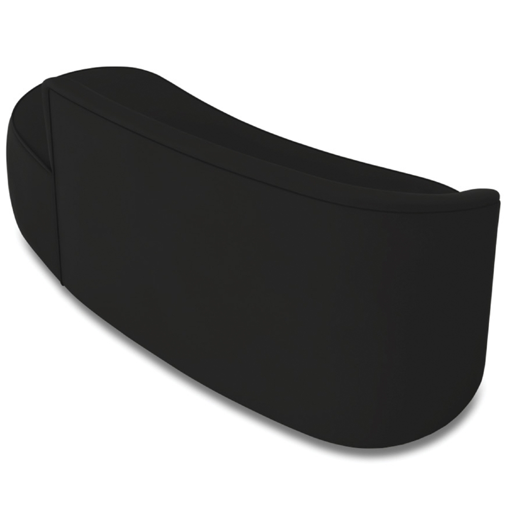 Sofá 3 Lugares Para Sala 180cm Orgânico Wendi Veludo Preto I01  - Mpozenato