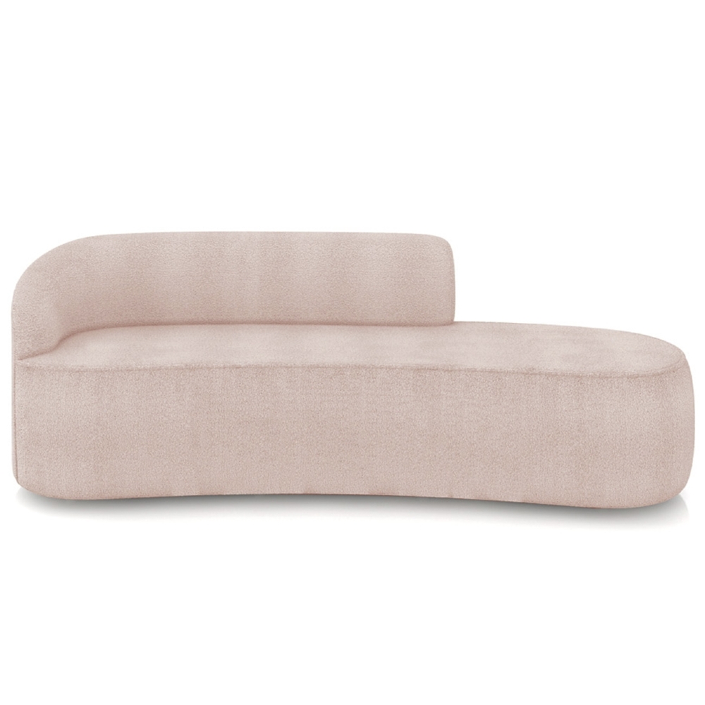 Sofá 4 Lugares Para Sala 220cm Orgânico Wendi Boucle Rose I01  - Mpozenato