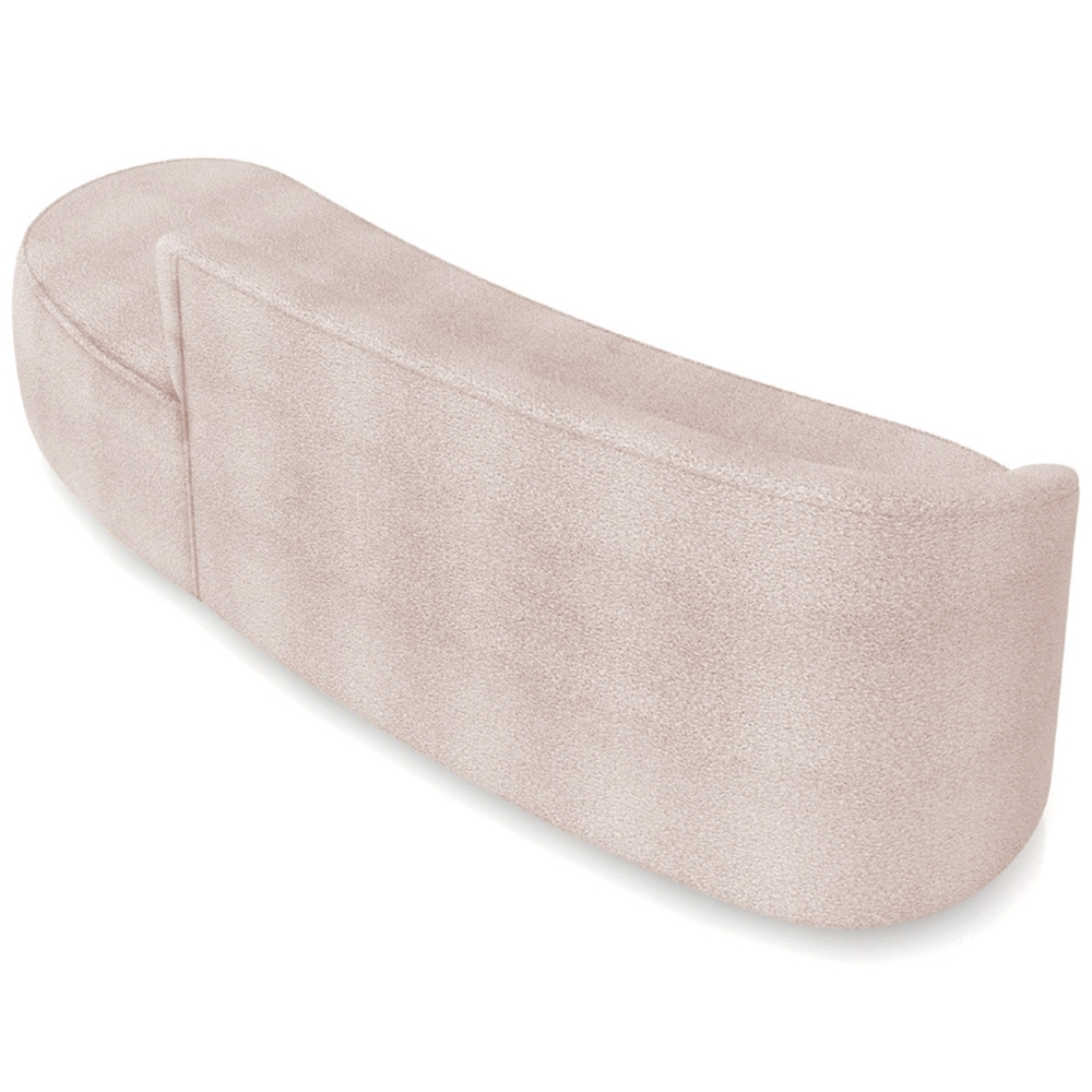 Sofá 4 Lugares Para Sala 220cm Orgânico Wendi Boucle Rose I01  - Mpozenato