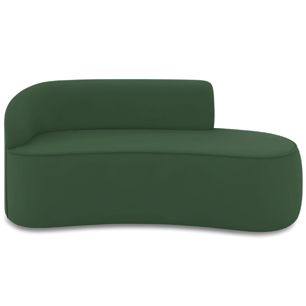 Sofá 3 Lugares Para Sala 180cm Orgânico Wendi Veludo Verde I01  - Mpozenato