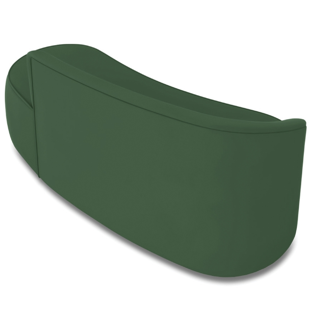 Sofá 3 Lugares Para Sala 180cm Orgânico Wendi Veludo Verde I01  - Mpozenato