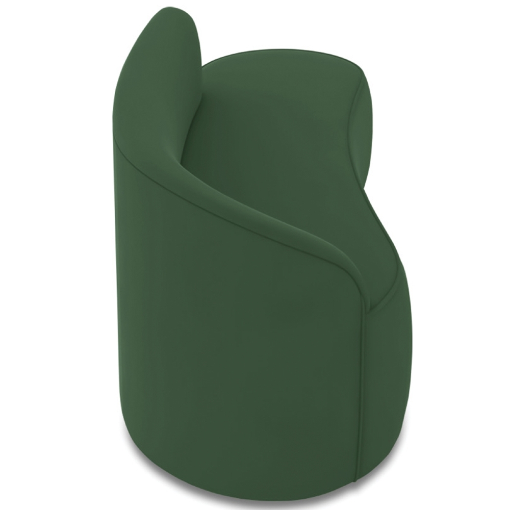 Sofá 3 Lugares Para Sala 180cm Orgânico Wendi Veludo Verde I01  - Mpozenato