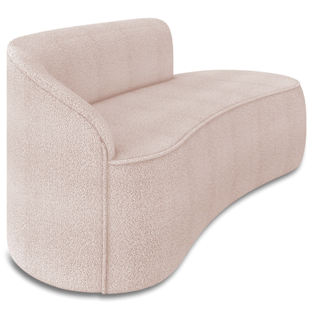 Sofá 3 Lugares Para Sala 180cm Orgânico Wendi Boucle Rose I01  - Mpozenato