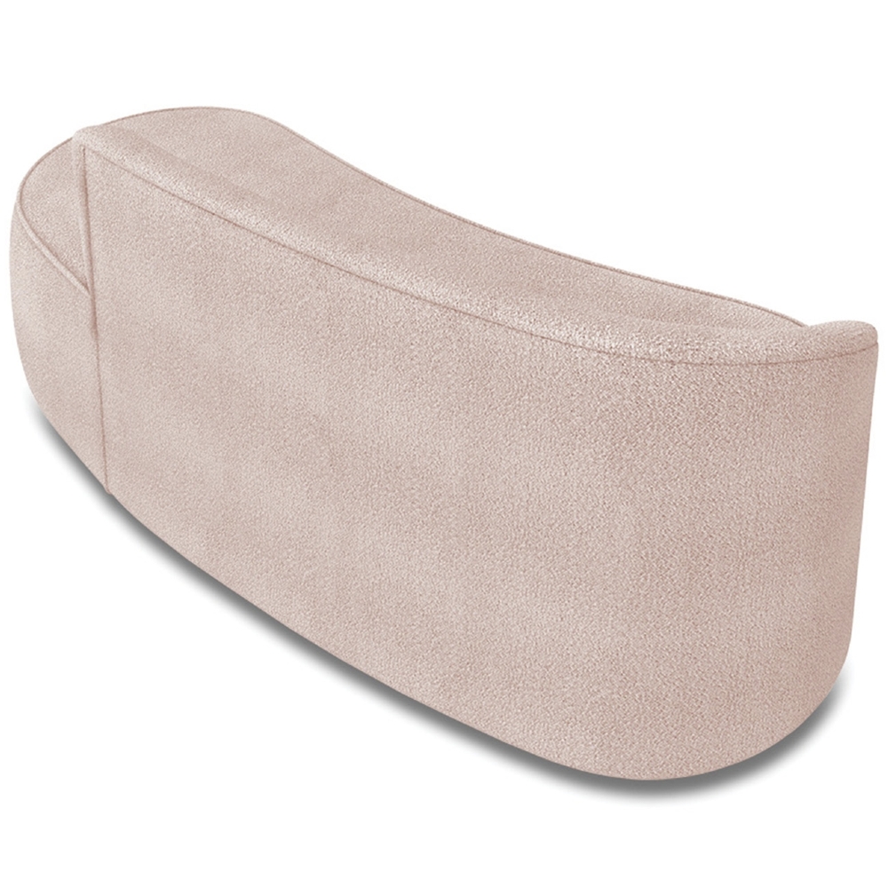 Sofá 3 Lugares Para Sala 180cm Orgânico Wendi Boucle Rose I01  - Mpozenato