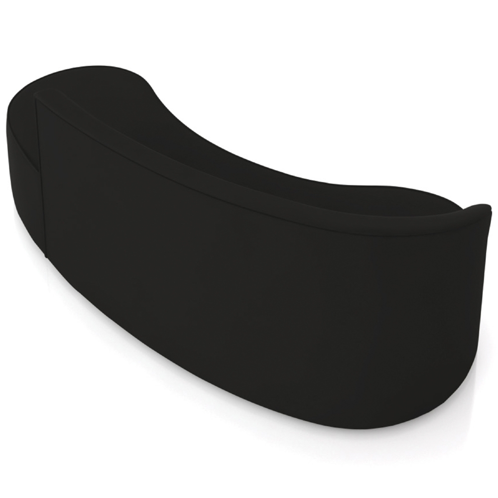 Sofá 4 Lugares Para Sala 220cm Orgânico Wendi Veludo Preto I01  - Mpozenato