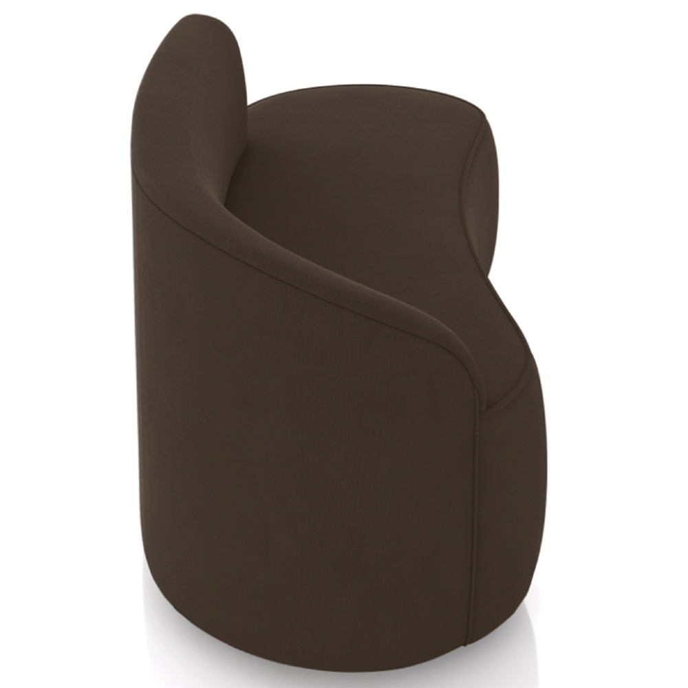 Sofá 2 Lugares Para Sala 140cm Orgânico Wendi Suede Marrom I01  - Mpozenato