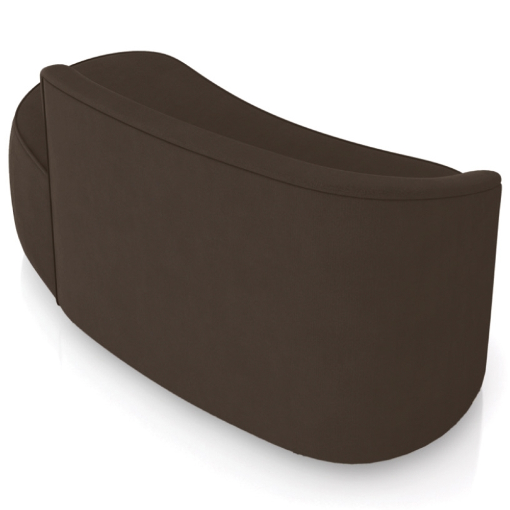 Sofá 2 Lugares Para Sala 140cm Orgânico Wendi Suede Marrom I01  - Mpozenato