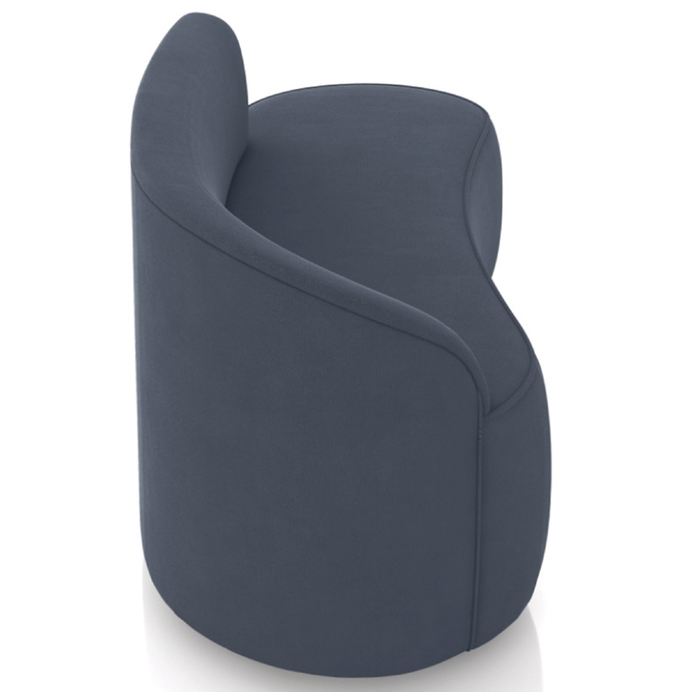 Sofá 2 Lugares Para Sala 140cm Orgânico Wendi Suede Azul Marinho I01  - Mpozenato