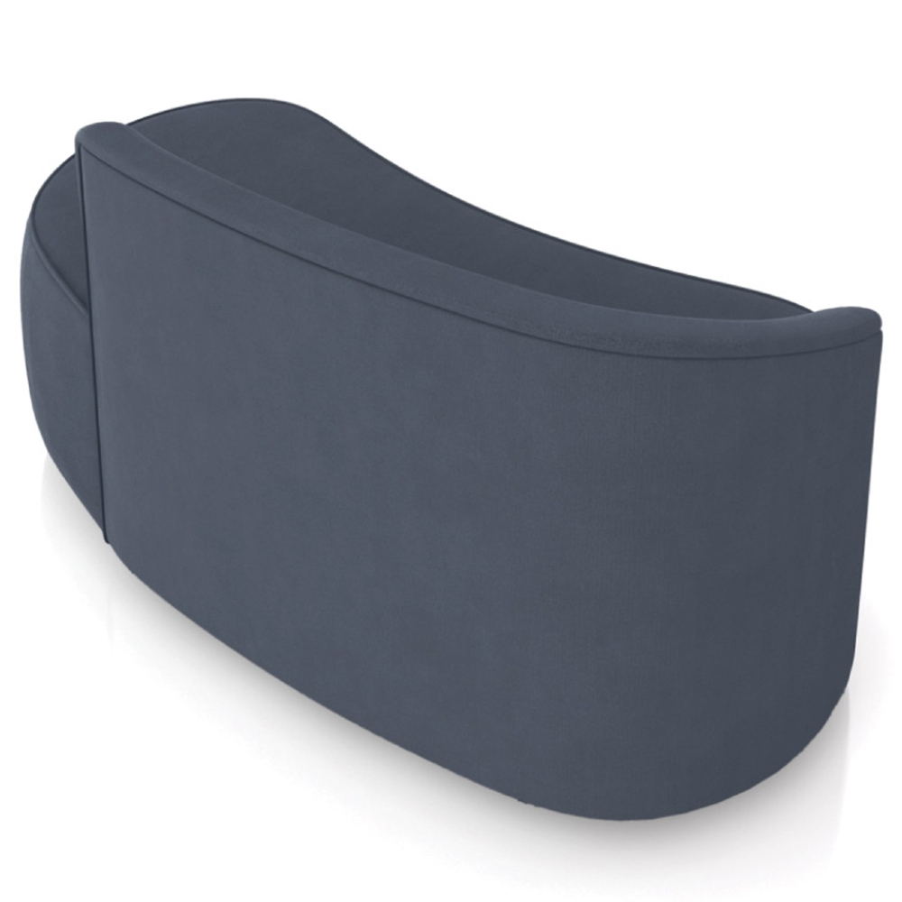 Sofá 2 Lugares Para Sala 140cm Orgânico Wendi Suede Azul Marinho I01  - Mpozenato