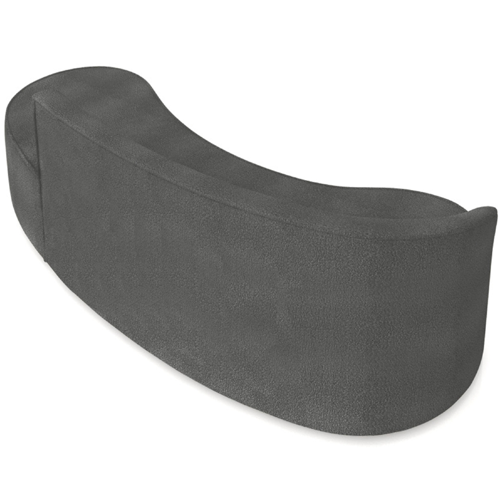 Sofá 4 Lugares Para Sala 220cm Orgânico Wendi Boucle Grafite I01  - Mpozenato