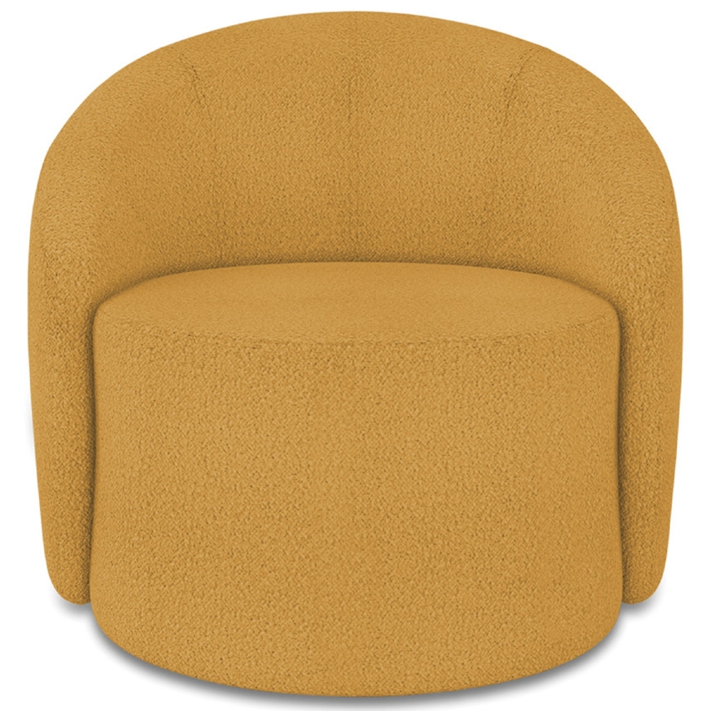 Sofá 4 Lugares 220cm Wendi e Poltrona Steve Boucle Mostarda I01  - Mpozenato