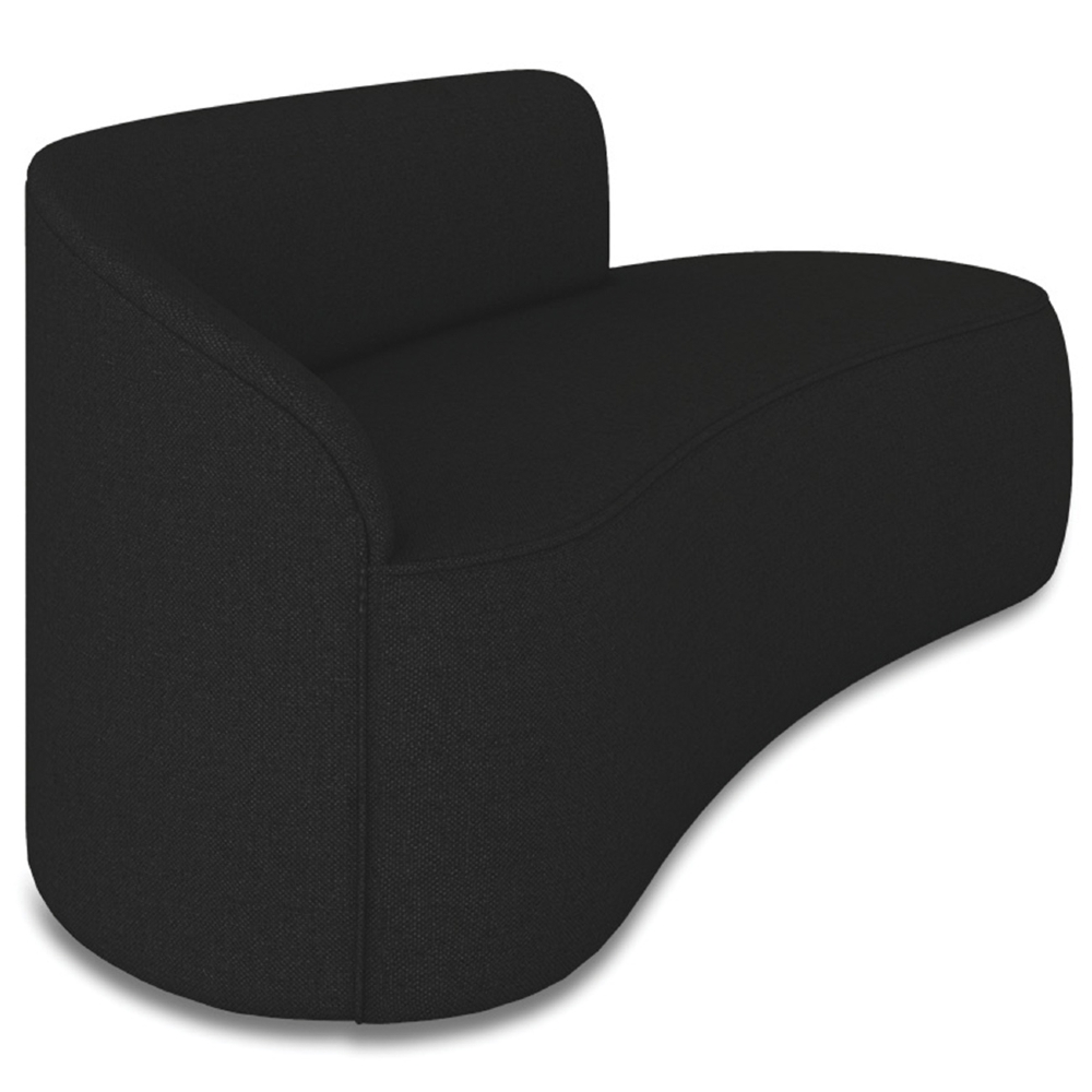 Sofá 3 Lugares Para Sala 180cm Orgânico Wendi Linho Preto I01  - Mpozenato