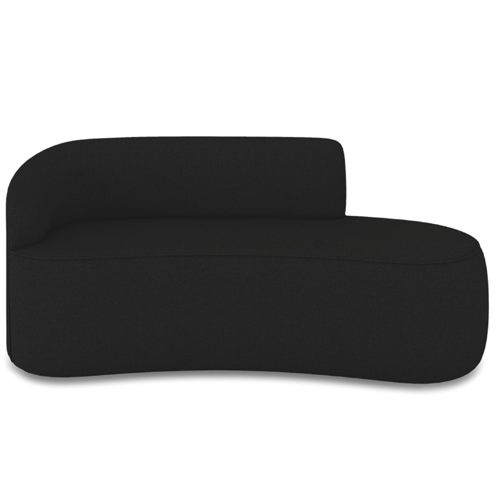 Sofá 3 Lugares Para Sala 180cm Orgânico Wendi Linho Preto I01  - Mpozenato