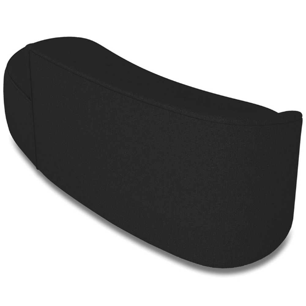 Sofá 3 Lugares Para Sala 180cm Orgânico Wendi Linho Preto I01  - Mpozenato