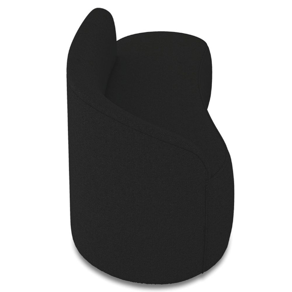 Sofá 3 Lugares Para Sala 180cm Orgânico Wendi Linho Preto I01  - Mpozenato