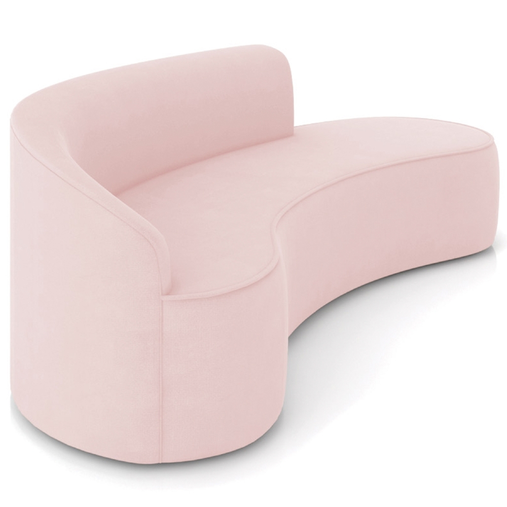 Sofá 4 Lugares Para Sala 220cm Orgânico Wendi Suede Rosa Bebê I01  - Mpozenato