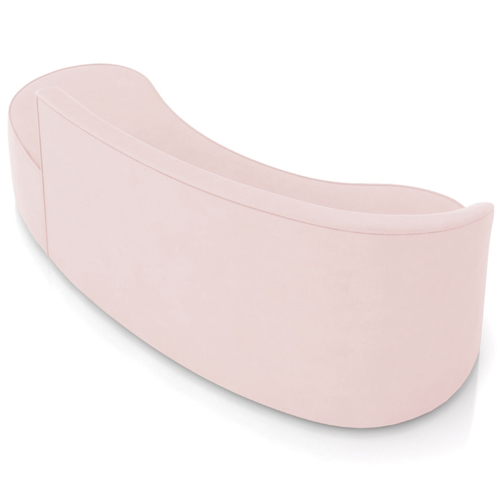 Sofá 4 Lugares Para Sala 220cm Orgânico Wendi Suede Rosa Bebê I01  - Mpozenato