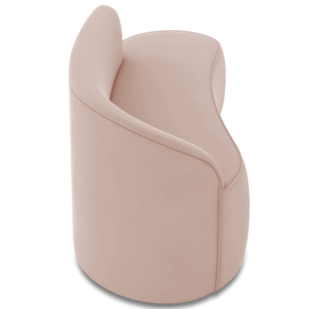 Sofá 3 Lugares Para Sala 180cm Orgânico Wendi Veludo Rose I01  - Mpozenato