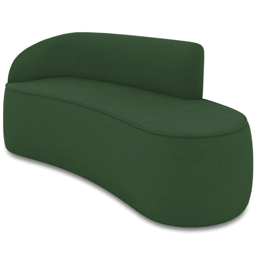 Sofá 2 Lugares Para Sala 140cm Orgânico Wendi Suede Verde I01  - Mpozenato