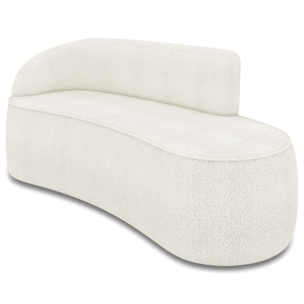 Sofá 3 Lugares 180cm Wendi e Poltrona Steve Boucle Off White I01  - Mpozenato