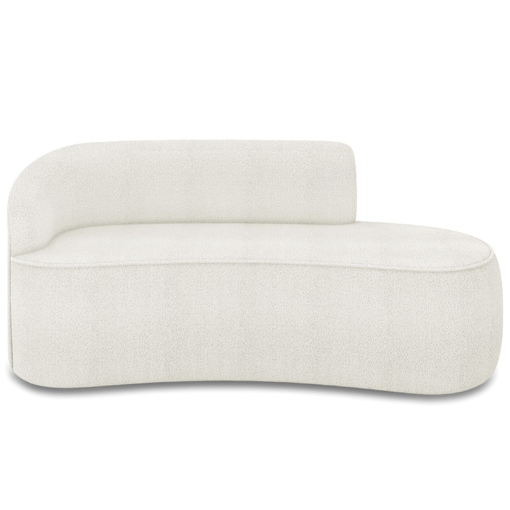 Sofá 3 Lugares 180cm Wendi e Poltrona Steve Boucle Off White I01  - Mpozenato