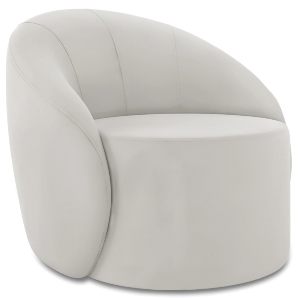 Sofá 2 Lugares 140cm Wendi e Poltrona Steve Veludo Cinza I01  - Mpozenato