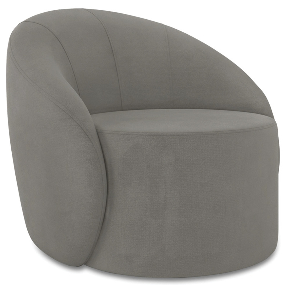 Sofá 4 Lugares 220cm Wendi e Poltrona Steve Suede Grafite I01  - Mpozenato