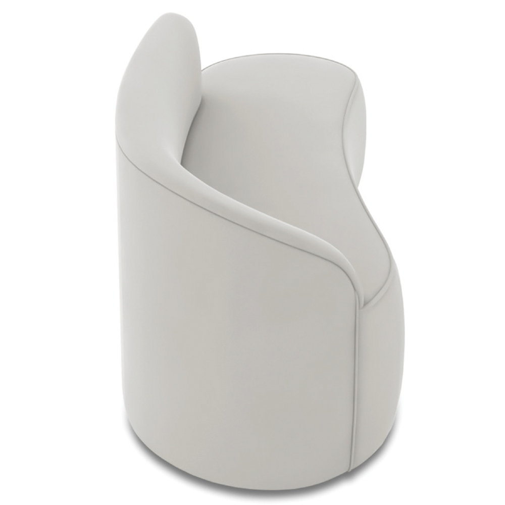 Sofá 3 Lugares Para Sala 180cm Orgânico Wendi Veludo Cinza I01  - Mpozenato