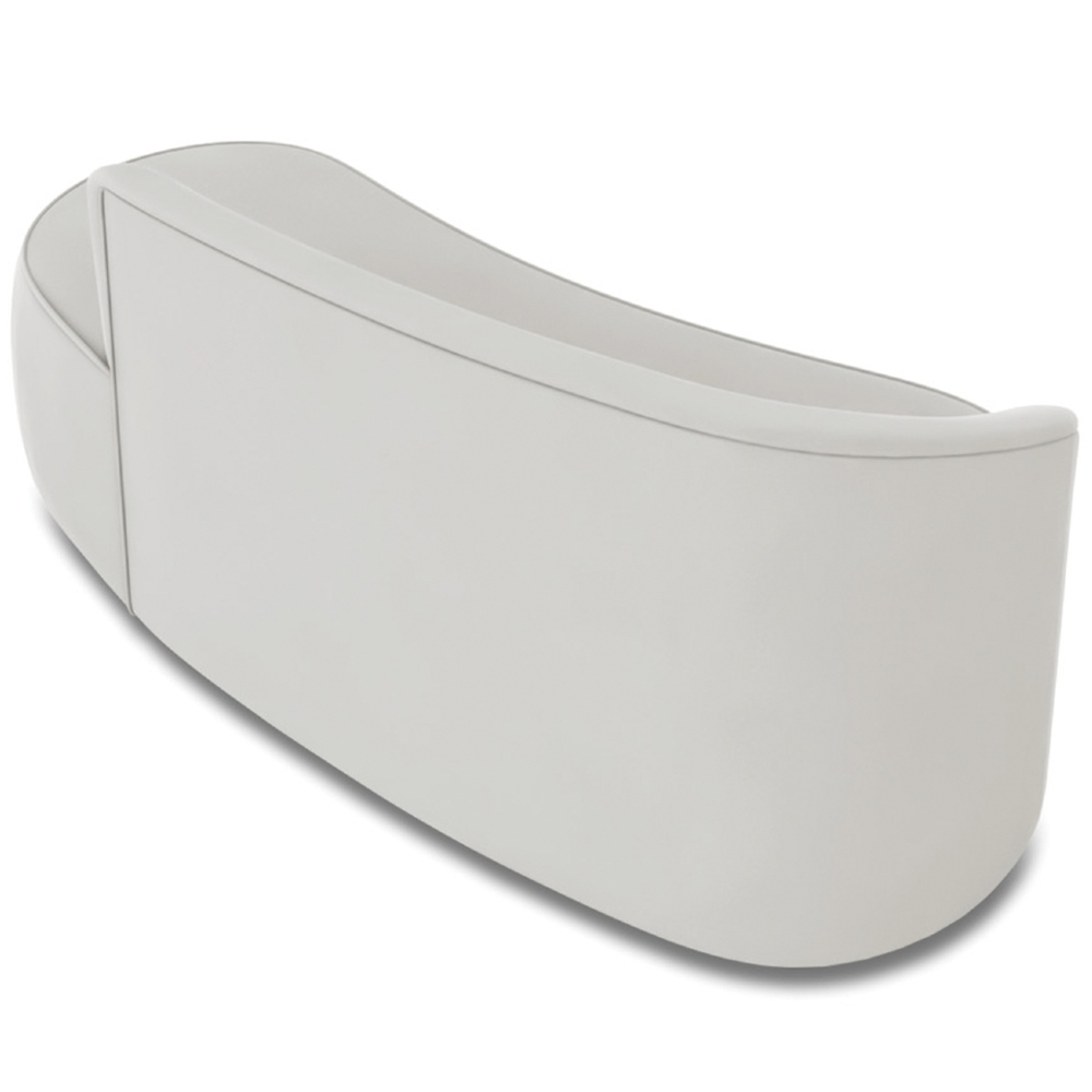 Sofá 3 Lugares Para Sala 180cm Orgânico Wendi Veludo Cinza I01  - Mpozenato