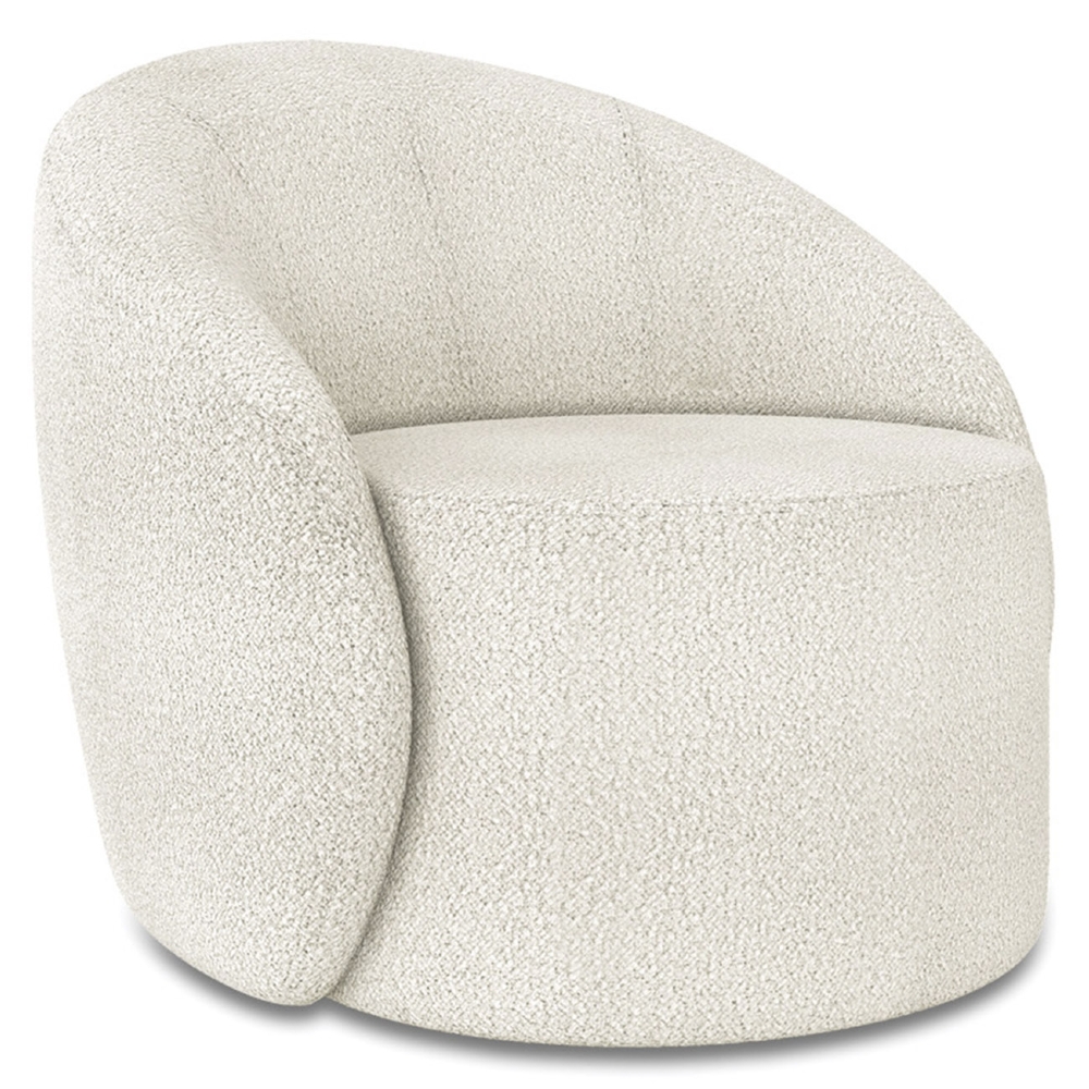 Sofá 4 Lugares 220cm Wendi e Poltrona Steve Boucle Off White I01  - Mpozenato