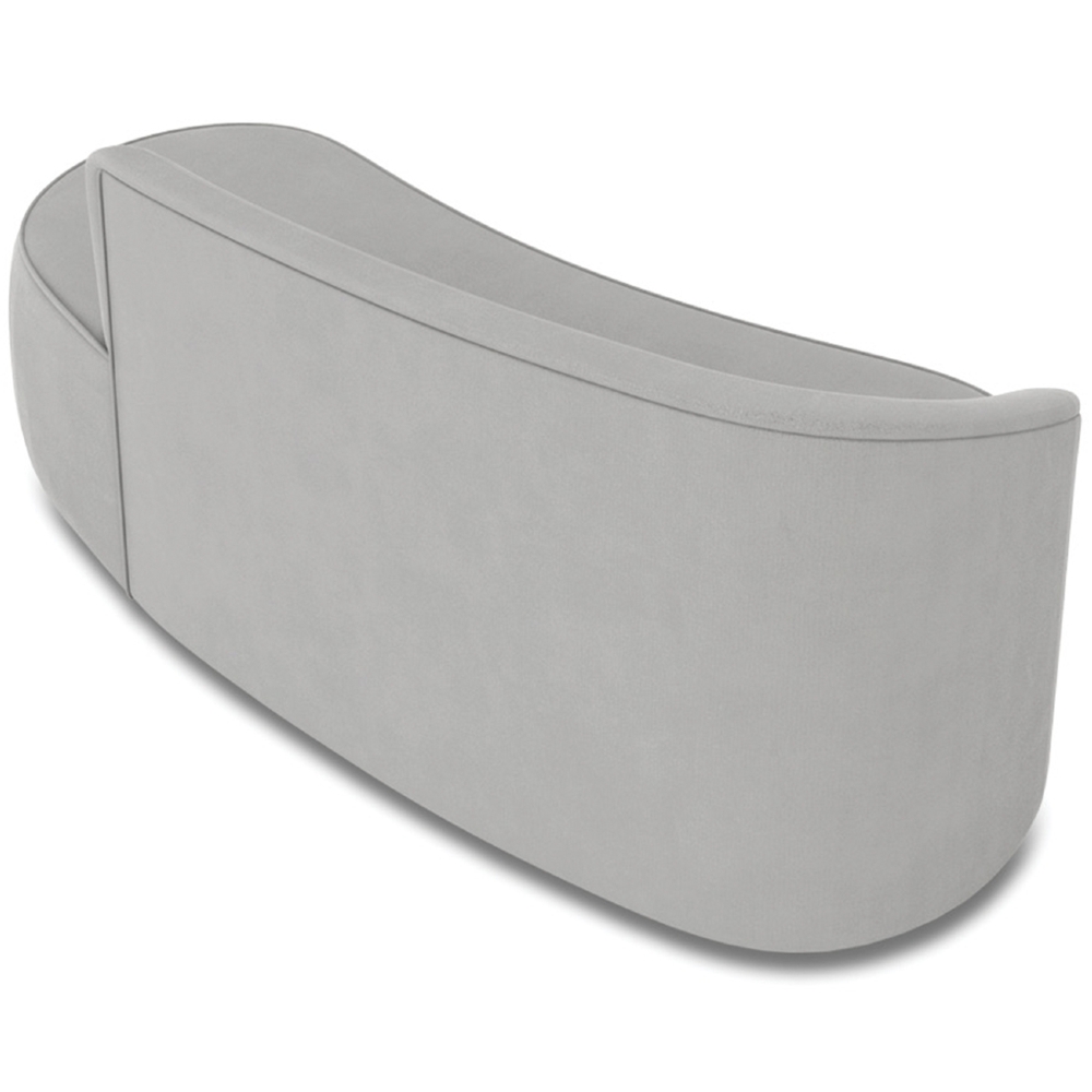 Sofá 3 Lugares Para Sala 180cm Orgânico Wendi Suede Cinza I01  - Mpozenato