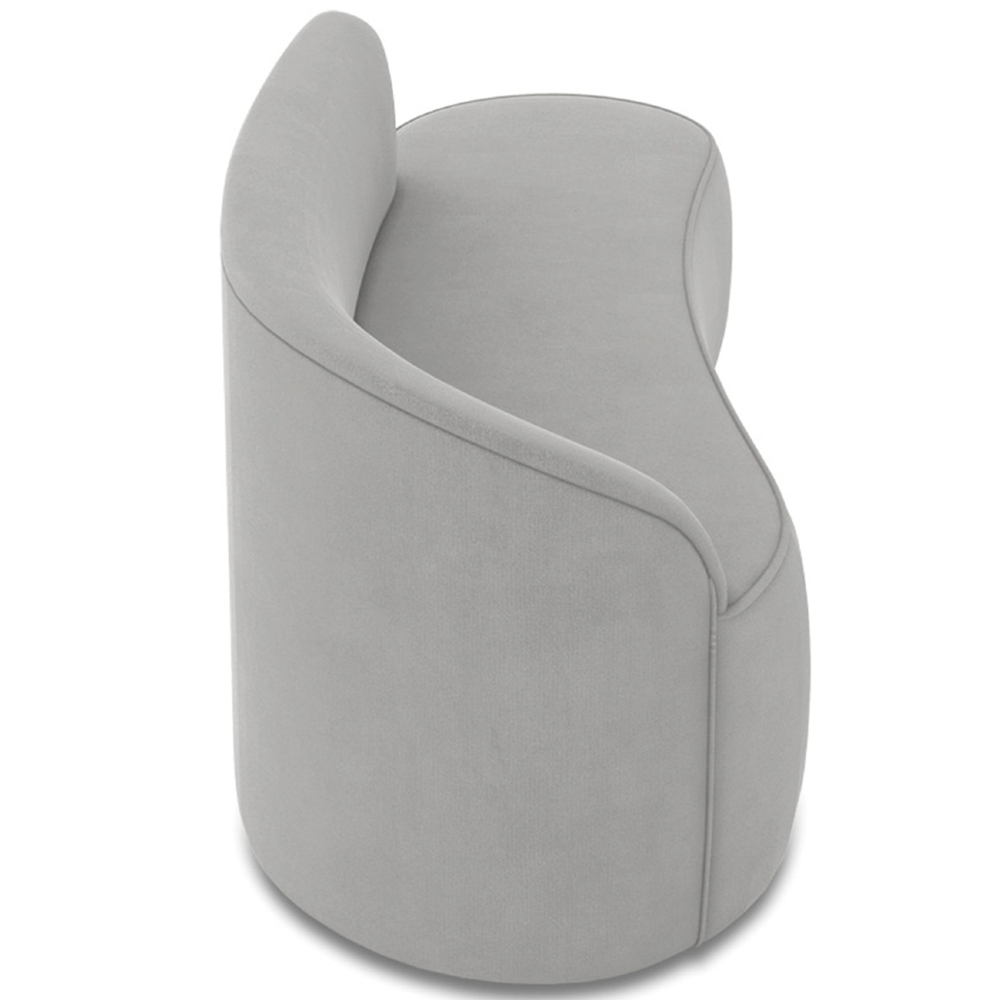 Sofá 3 Lugares Para Sala 180cm Orgânico Wendi Suede Cinza I01  - Mpozenato