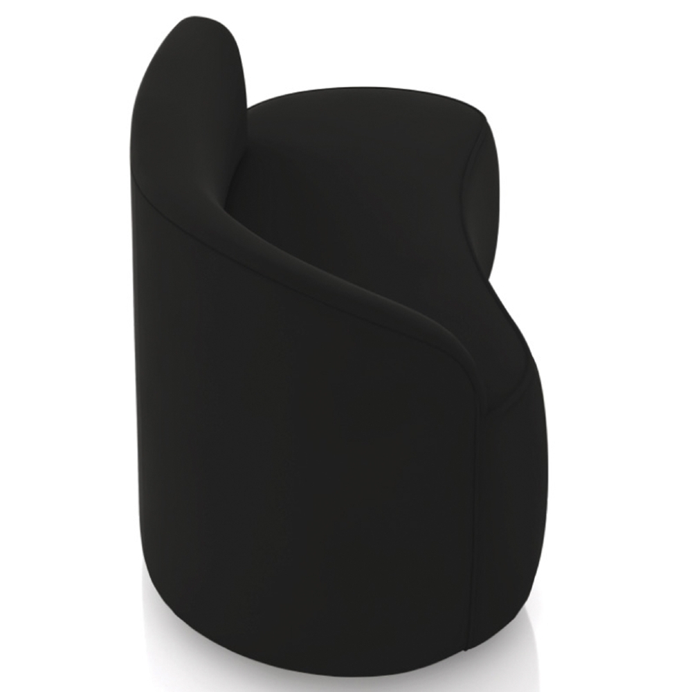 Sofá 2 Lugares Para Sala 140cm Orgânico Wendi Veludo Preto I01  - Mpozenato