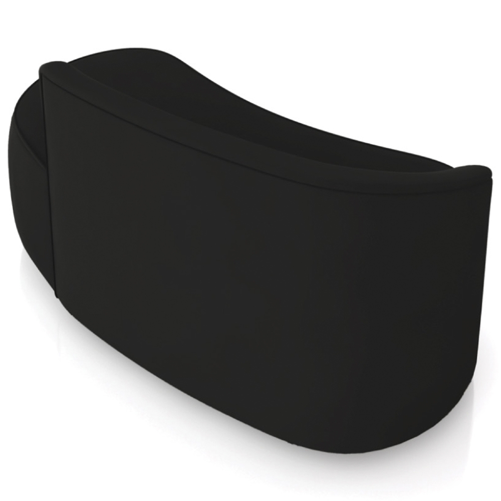 Sofá 2 Lugares Para Sala 140cm Orgânico Wendi Veludo Preto I01  - Mpozenato