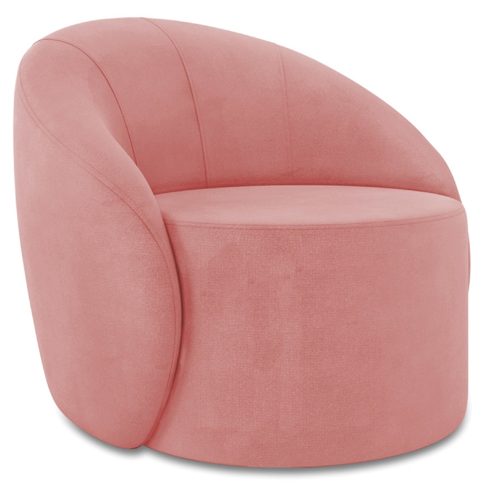 Sofá 2 Lugares 140cm Wendi e Poltrona Steve Suede Rosê I01  - Mpozenato