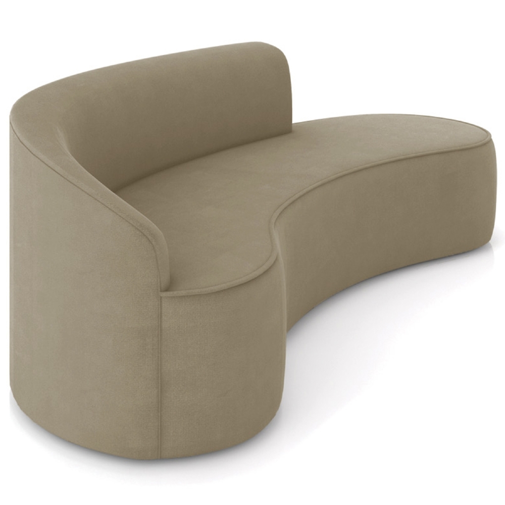 Sofá 4 Lugares Para Sala 220cm Orgânico Wendi Suede Marrom Rt I01  - Mpozenato