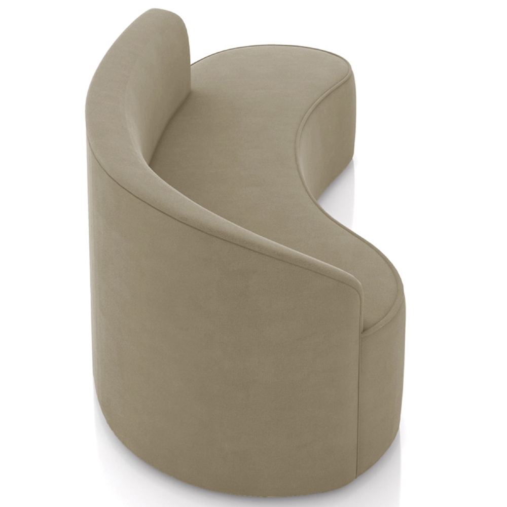 Sofá 4 Lugares Para Sala 220cm Orgânico Wendi Suede Marrom Rt I01  - Mpozenato